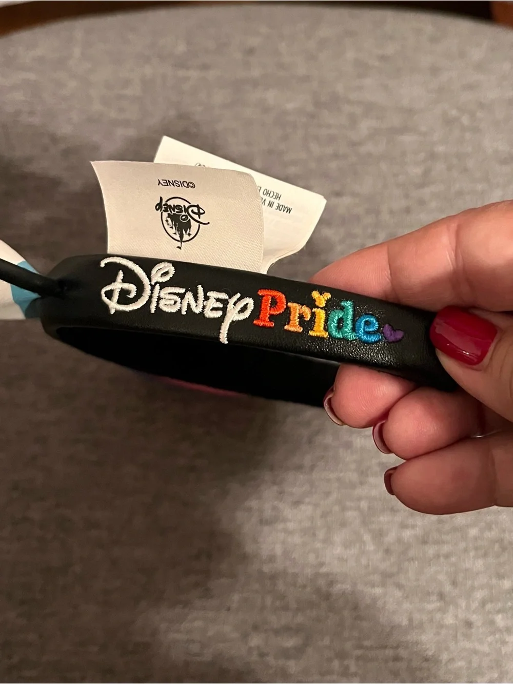 Official Disney Parks Mickey Mouse Progress Pride Flag Faux Leather Ear Headband